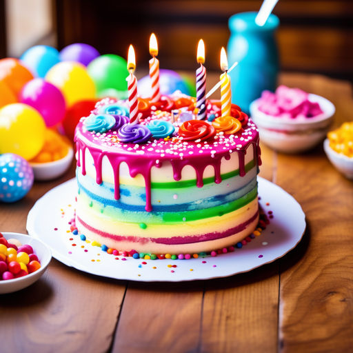 Vtipná, srandovní, veršovaná přáníčka k narozeninám, blahopřání pro, Narozeninová blahopřání, texty narozeninových blahopřání, duhový dort