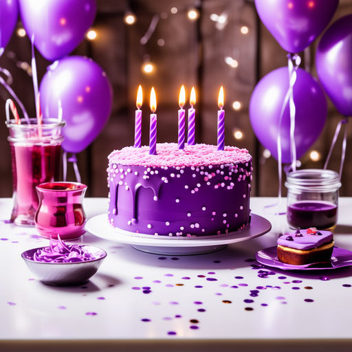 narozeniny pnko texty sms, Narozeninov sms pn, smska, narozeninov pn sms, fialov dort s perlami