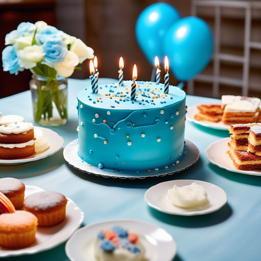 Pnko, narozeninov textov gratulace s nzvem ena, blahopn pro enu, modr dort