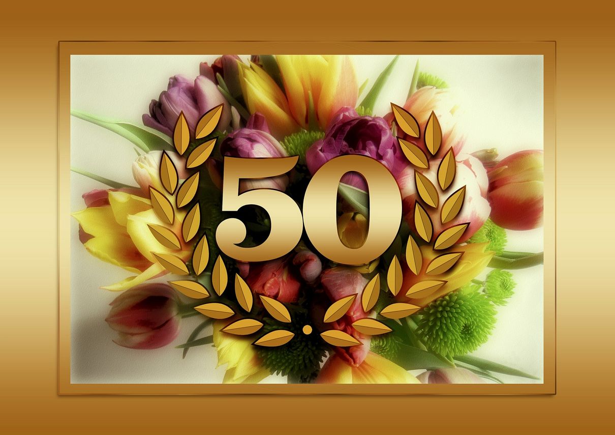 Blahopřání ke kulatému výročí, k padesátým narozeninám